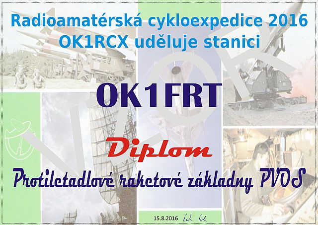 Diplom OK1RCX 2016